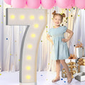 imprsv 4FT Light Up Numbers Letters, Marquee Numbers for 70th Birthday Decorations Anniversary Party Decor, Mosaic Numbers for Balloons Numbers 7, Pre-Cut Foam Board Kit