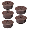 5 Pcs Desk Grommet 2-1/16" / 53 mm, Desk Hole Cover for Cables Coffee, Cable Grommet ABS Plastic, Desk Hole Grommet for Home & Office Pc, Detachable Cable Cord Organizer