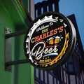 Personalized Advertising Lightbox, Custom Double Sided Light Box Sign, Business Signs for Outside, Waterproof LED Lightbox for Pet Stores, Bar, Restaurants, Hotel, Coffee Shop– Round (12" to 28")