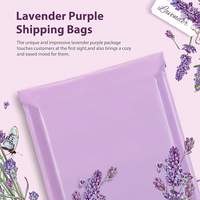 Fuxury Large Poly Mailers 19x24 Inch 100 Pcs, Waterproof Shipping Bags for Clothing, Strong Adhesive Shipping Envelopes for Small Business Suppliers, Self Seal Mailers Poly Bags Mailing Bags Purple