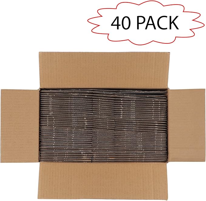 Calenzana 7x5x5 Shipping Boxes Set of 40, White Corrugated Cardboard Box for Mailing Packing Gifts Small Business