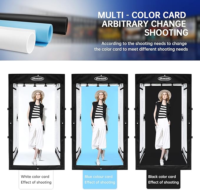 Professional Photography Studio LED Dimmable Large Shooting Tent 47x39x78 ZKEEZM Large Lightbox Photo Video Continuous Lighting Cube Shooting Tent Kit Soft Box with 3Colours Backdrops and Carrying Bag