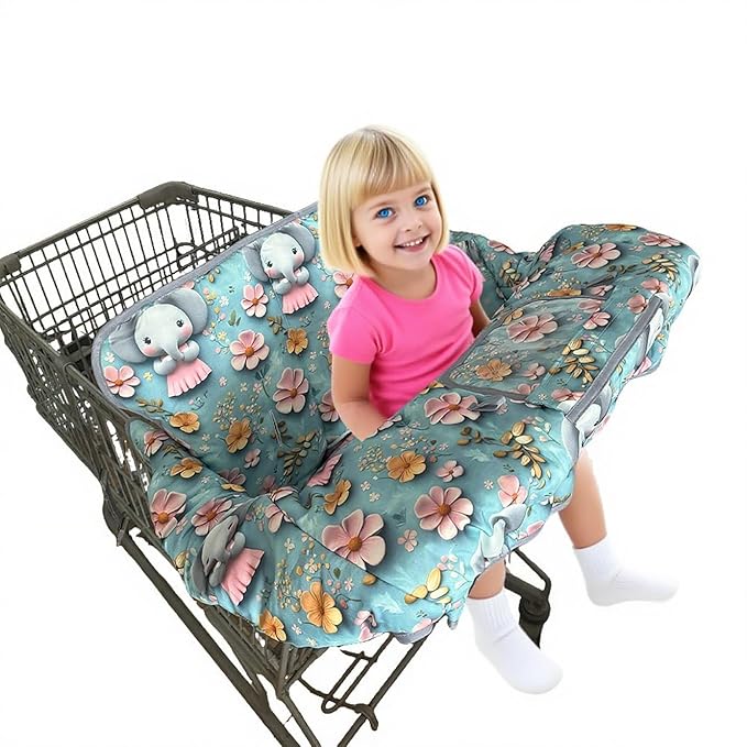 Shopping Cart Cover for Baby, Baby high Chair Cover, Elephant