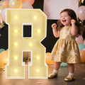Marquee Light Up Letters: 3FT Large Decorative Signs for Party Decorations Baby Shower Birthday Wedding Engagement Anniversary, 3 Feet Tall Pre-Cut DIY Foamboard Letter R - Easy to Assemble