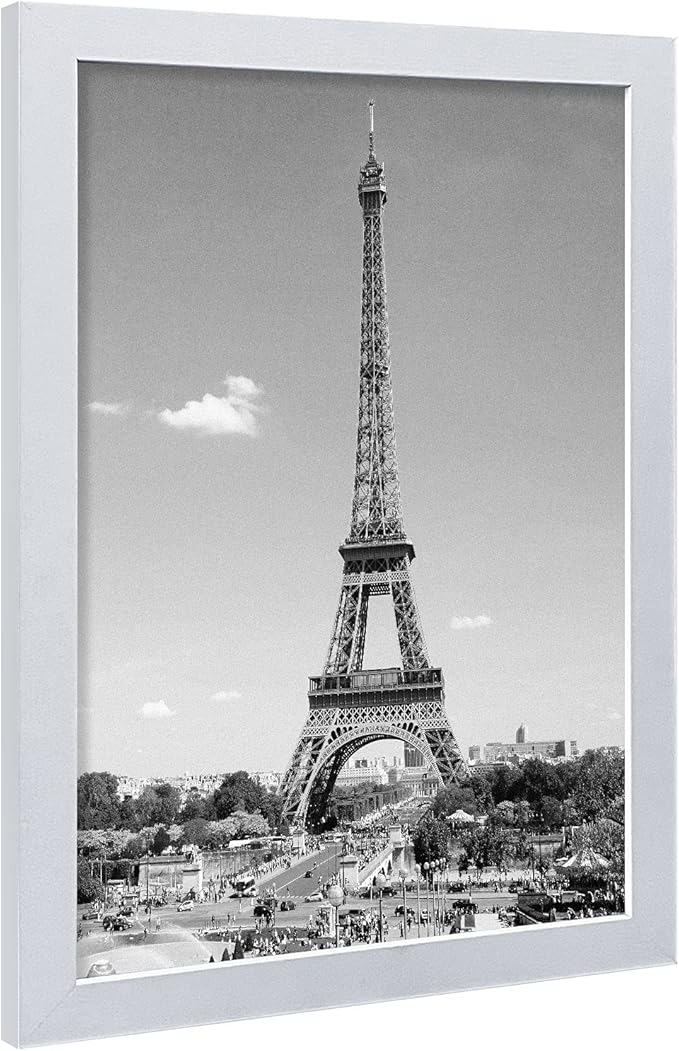 VCK 13 by 19 Poster Frame in White with Polished Plexiglass Set of 5 Horizontal and Vertical Formats with Included Hanging Hardware
