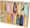 Contender 16 Section Classroom Coat Locker with Backpack Hanger, Dual Hooks, for Cubby Coat Rack, for Office, School, Kindergarten, Day Care [Comes Fully Assembled]