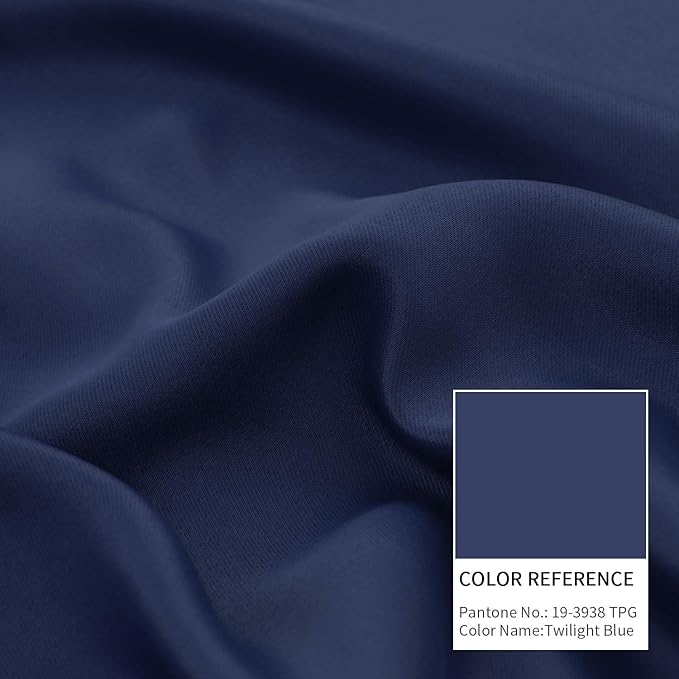 BGment Fashion Sliding Door Curtain 100 X 120 Inches, Wide Thermal Blackout Curtains Room Darkening Room Divider Window Curtain, 1 Panel, Navy Blue, 120 Length X Wide 100