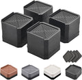 Bed Risers Furniture Risers Heavy-Duty Rectangular Adjustable Block Lift to 3 inches and 4.3 inches Desk, Sofa, Chair Legs, Refrigerator, Washing Machine Support up to 4000 pounds