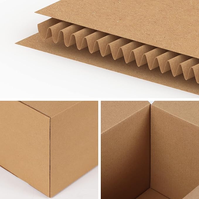 Edenseelake 40 Pack 10x6x6 inches Shipping Boxes Medium Cardboard Boxes for Packing, Moving, Mailing, Brown