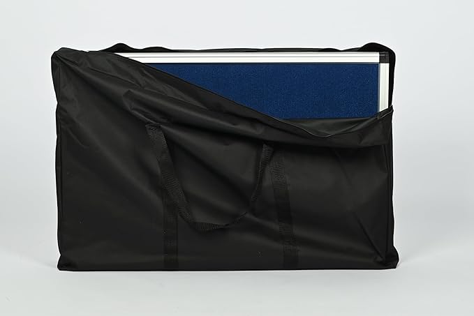 6 Portable Display Panel System, 82.6" H x 70.8" W Trade Show Presentation Board, Folding 6 Show Panels Exhibition Boards 6 Single Sided Panels Blue Hook & Loop-Receptive Fabric