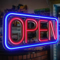 Open Signs for Business,32x16 inch Large Bright Open Sign Neon Led Lighted,Remote Control & Flashing Mode for Window Door Bar Coffee Salon Store,ON/OFF Switch B/Y