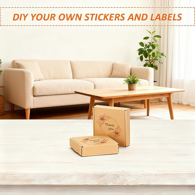 HORLIMER 4x4x1 inches Shipping Boxes Set of 100, Brown Corrugated Cardboard Box Literature Mailer
