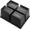 Oversized Bed Risers, King Furniture Risers, 6 inch Raise Blocks for Bed Couch Desk Sofa Table Lifts, Furniture Legs Lifters Support up to 6000 Lbs (Black, 4 Pack Set)
