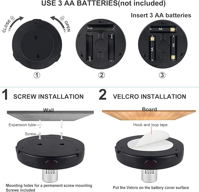LED Spotlight, Battery Powered Picture Lights, Uplighting Indoor, Puck Lights with Remote, Stick Spot Light for Wall Display Dartboard Painting Artwork Accent-Silver