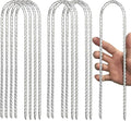 12" Trampoline Stakes Anchors high Wind u Stake for Ground Anchors Heavy Duty Trampoline Anchor Accessories (Silver-8PCS)