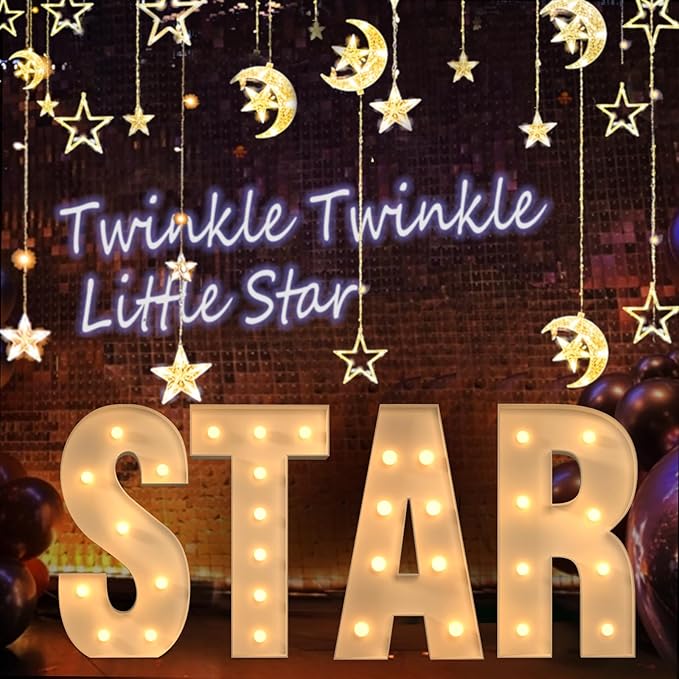 Marquee Light Up Letters, 3FT Large Light Up Letters for Party, Marquee Numbers, Mosaic Balloon Frame, Cardboard Letters for Birthday Wedding Engagement Party Backdrop Decorations, Letter S