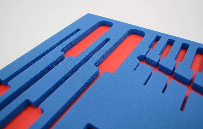 5S Tool Box Shadow Foam Organizers (2 Color) Custom Size (26.25" x 39.75", Blue Top/Red Bottom)…