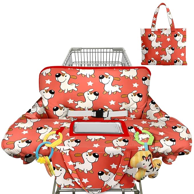 Shopping Cart Cover for Baby Girl Boy 2-in-1 High Chair Water Resistant High Chair Cover Blue Sailboat Gender Neutral Cart Cover for Babies Padded Grocery Cart Cover for Baby