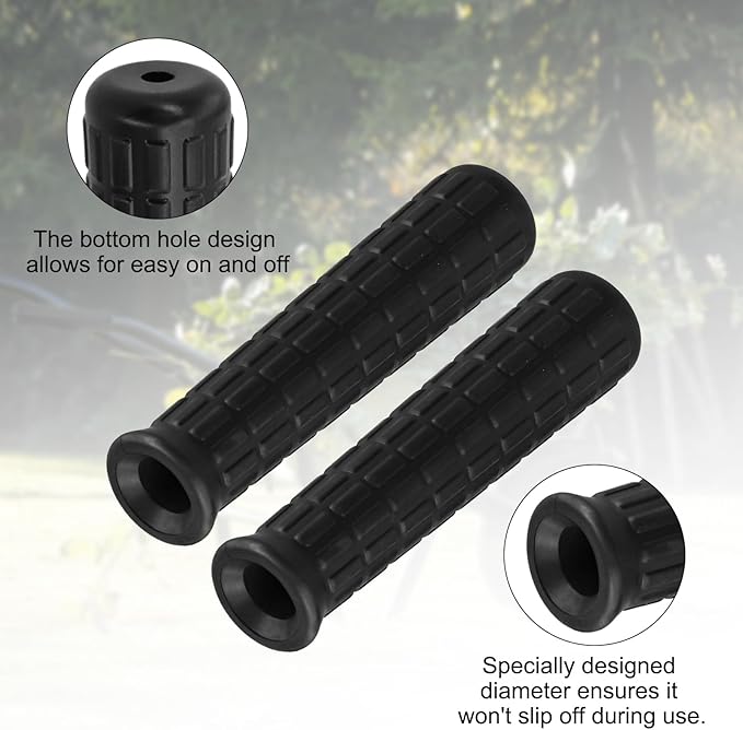 Rubber Handles for Wheelbarrow, 8-42mm Inner Diameter Wheelbarrow Handles Fit Most Wheelbarrows, Wheelbarrow Handle Grips Replacement(114 x 14mm)