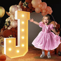 imprsv 3FT Block Marquee Letters Light Up Letters for Birthday Baby Shower Party Backdrop Decor, Large Light Up J for Wedding Decorations Engagement Party Decorations