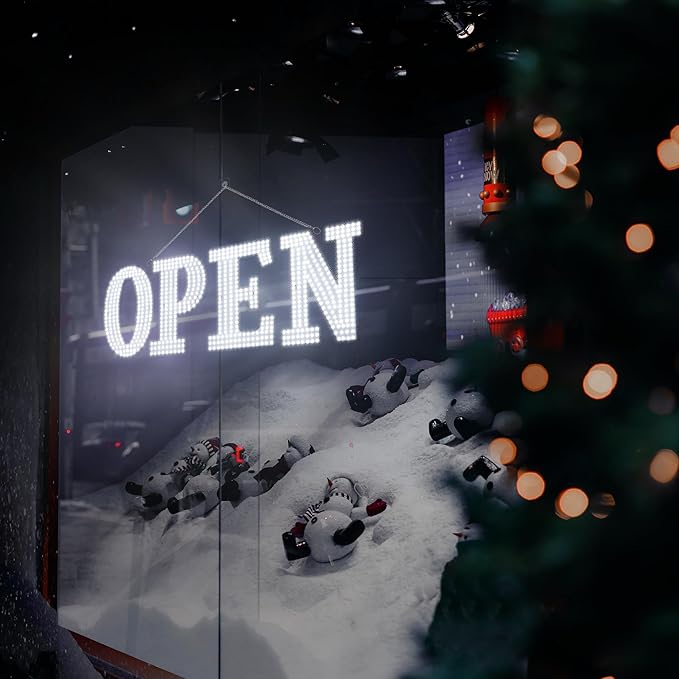 Open Signs for Business,30x10 inch Ultra Bright Open Sign Led for Window Wall Door w/Remote Control Bar Cafe Salon Barber Resturant Retail Store