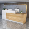 Reception Counter Desk, Front Counter Desk with Lockable Drawers, Modern Retail Counter,Home Office Desk Wooden Computer Desk Reception Table,for Checkout Office/Beauty Salon/Lobby