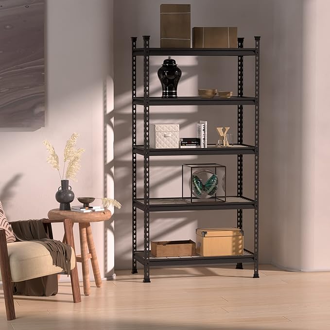 WORKPRO 5-Tier Metal Garage Shelving Unit, 36”W x 18”D x 72”H Storage Shelves, Adjustable Storage Rack Heavy Duty Shelf, 4000 lbs Load Capacity (Total), for Garage, Kitchen, Bathroom, Warehouse