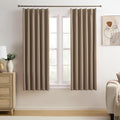 KEQIAOSUOCAI Blackout Bedroom Curtains 63 Inches Long, Thermal Insulated Short Pinch Pleated Vertical Drapes for 62 Inch Home Office/Bay Windows/Basement(Cappuccino,40"x63"x2 Panels)