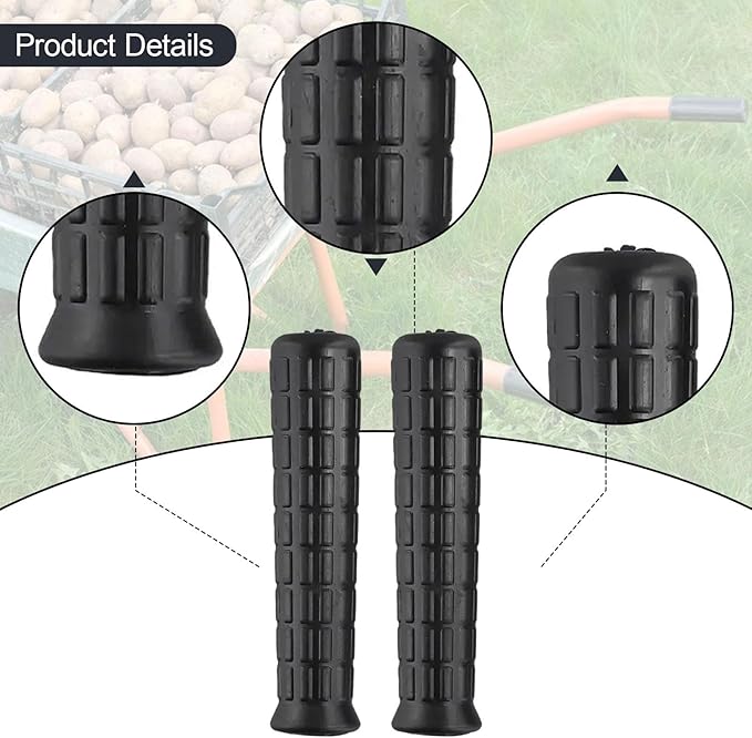 2 Pieces Garden Wheelbarrow Handles Handlebar Grips, Directly Replace, Anti Slip, Weatherproof Handle Wraps for Trolley Carts