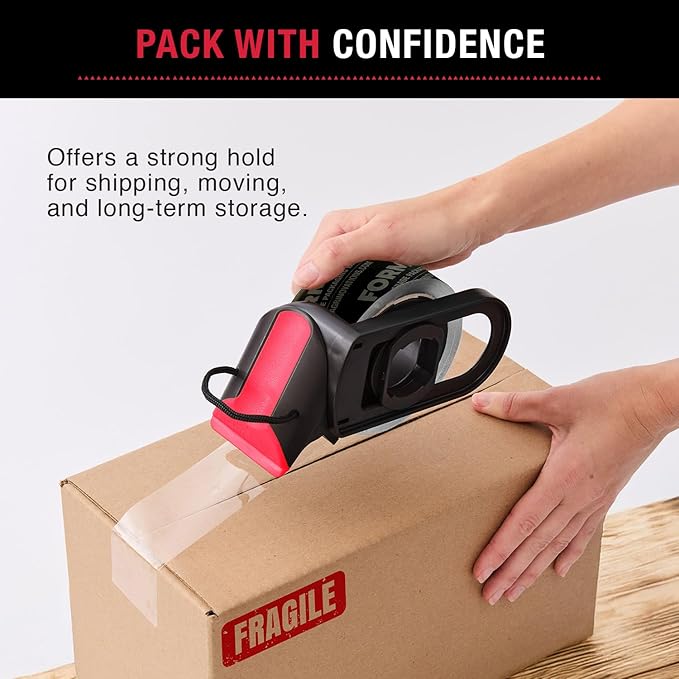 Professional-Grade Clear Packing Tape (1 Roll) - Heavy Duty Tape for Packing, Moving Boxes, Shipping, Mailing, Storage, and More - Packaging & Shipping Supplies (48mm x 50m per Roll)