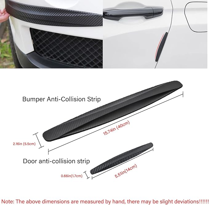 8 Packs Anti-Collision Patch Car Bumper Guard Strip Anti-Scratch Bumper Protector Trim Universal Rear Bumper Protector Car Door Edge Guards Car Side Door Edge Guards Protector (Black)