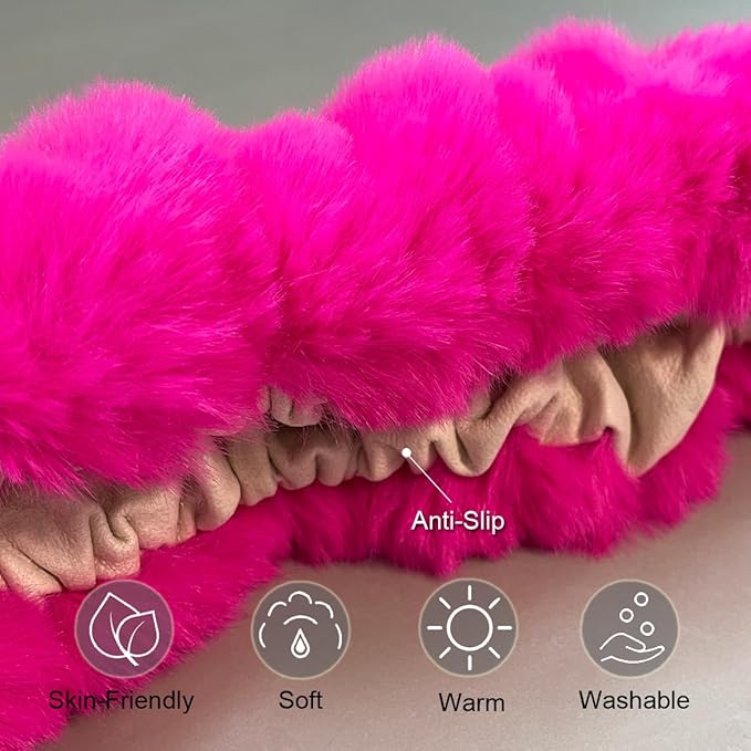 Fluffy Mirror Cover - 64"x21" Full Length Stretch Universal Ultra Soft Non-Slip Cover Warm Home Decor for Bedroom Cloakroom, Gift for Girls