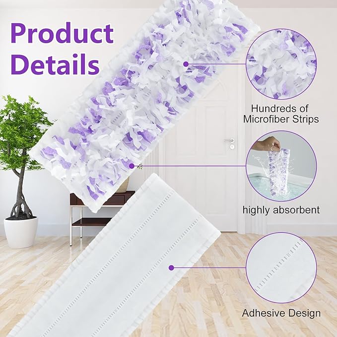 30 Count Disposable for Swiffer Power Mop Refills, Power Mop Pads for Swiffer Power Mop, Compatible with Swiffer Power Mop & for Swiffer Power Mop Solution for Floor Cleaning