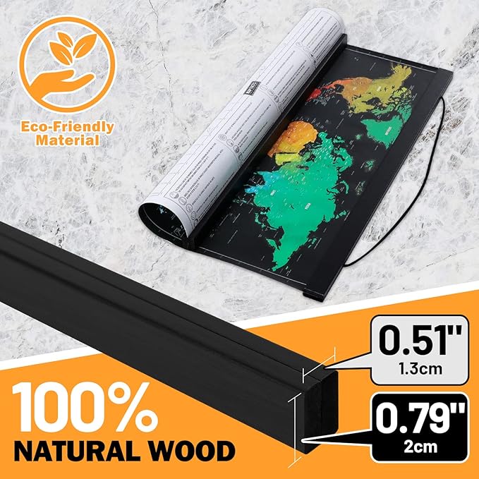 28x22 28x40 28x20 Poster Frame, Magnetic Light Wood Wooden Frame Hanger for Photo Picutre Canvas Artwork Art Print Wall Hanging (1 Pack, 28", Black)