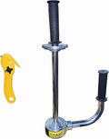 Stretch Film Dispenser Including Film Cutters - Holds 12'' - 20'' Shrink Wrap, Top Quality Stainless Steel, Tough, Durable, Pake Handling Tools (Dispenser Including Film Cutters)
