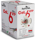 fast Cat. Cat6 Ethernet Cable 1000ft - 23 AWG, CMR, Insulated Solid Bare Copper Wire Cat 6 Cable with Noise Reducing Cross Separator - 550MHZ / 10 Gigabit Speed UTP LAN Cat6 Cable 1000ft - CMR (Red)