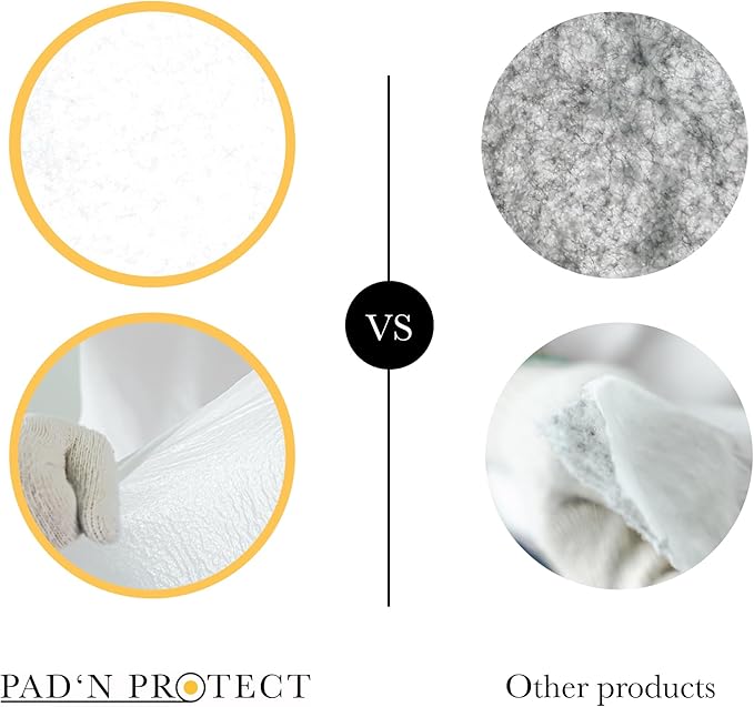 PAD 'N PROTECT Temporary Floor Protectors for Hardwood Floors Tile & Paint, 32" x 100', Anti Slip&Pull, Paint&Waterproof, Reusable Floor Covering, Easy Applied for Construction & Renovation