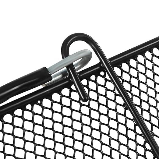12PCS Metal Shopping Baskets 19L Grocery Basket with Handles Portable Shopping Baskets Set for Grocery Supermarket Retail Laundry Black