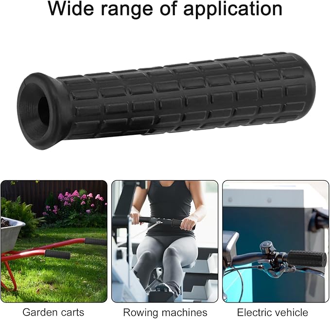 Rubber Handles for Wheelbarrow, 8-42mm Inner Diameter Wheelbarrow Handles Fit Most Wheelbarrows, Wheelbarrow Handle Grips Replacement (114mm x 10mm)