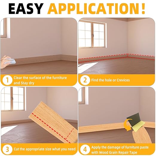 GSCIT Club Wood Grain Repair Tape, 15.7 inch X 25ft Self Adhesive Maple Grain Repair Patch for Tables, Chairs, Baseboards, Doors, Windows, Floors, Handicraft DIY.