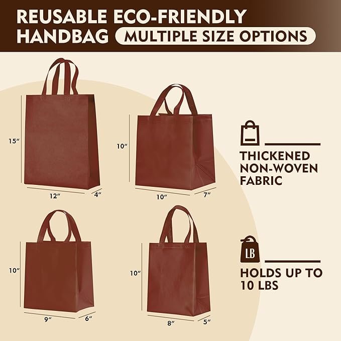 Custom Tote Bags 100pcs, Yellow Non-woven Tote with Logo, Reusable Bag with Durable Handle, Ideal for Grocery Shopping, Gifts Wrapping & Travel