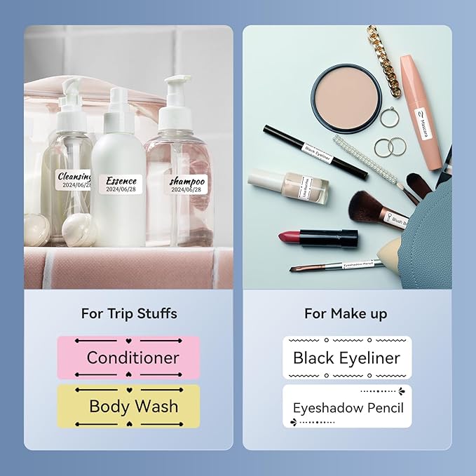 NIIMBOT D110 New Version Label Maker Machine with Tape, Handheld Bluetooth Label Printer, Mini Thermal Printer, Sticker Maker for Organizing Home Kitchen School,White