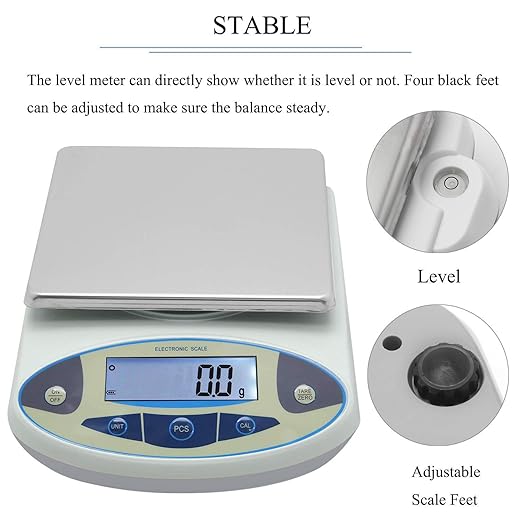 CGOLDENWALL Lab Scale 15kgx0.1g Digital Precision Scale Electronic Balance Laboratory Weighing Industrial Scale Kitchen Counting Scale Scientific Scale Calibrated 110V (15kg, 0.1g)