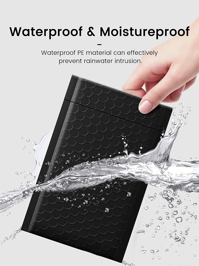 GSSUSA Black Bubble Mailers 4x7 Small Padded Envelopes 4000 Pack,Strong Adhesion Envelope Mailer Self-Seal Bubble Envelopes for Small Business
