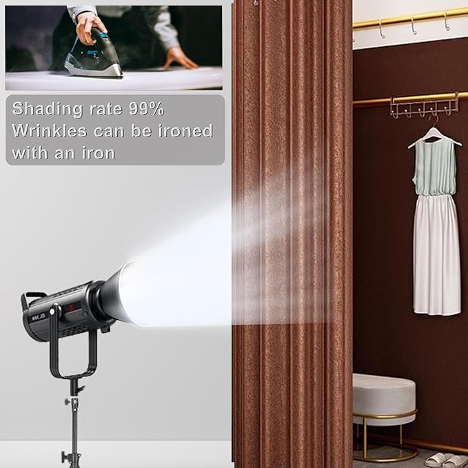 Clothing Store Fitting Room with Shading Curtain, Portable Temporary Mobile Privacy Protection Dressing Room, Foldable Mall Simple Changing Room and Temporary Mobile Room, 200x100x95cm(Brown)