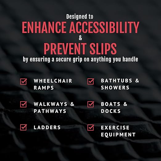 CATTONGUE GRIPS Non-Abrasive Grip Tape Wrap - 2” Thick Heavy-Duty, Waterproof Anti-Slip Tape for Wrapping Tools, Bats, Gym Equipment - Indoor & Outdoor Anti-Slip Solution (Black & Clear, 2-Pack)