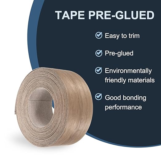 PATIKIL Walnut Edge Banding, 3 in x 49.2 ft Wood Veneer Tape, Pre-glued Flexible