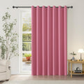 ChrisDowa Room Divider Curtain 108 Inches Long, Wide Blackout Sliding Door Curtain for Bedroom, Room Darkening Privacy Window Curtain for Patio Door (1 Panel Set, Pink, 100 x 108 Inch)
