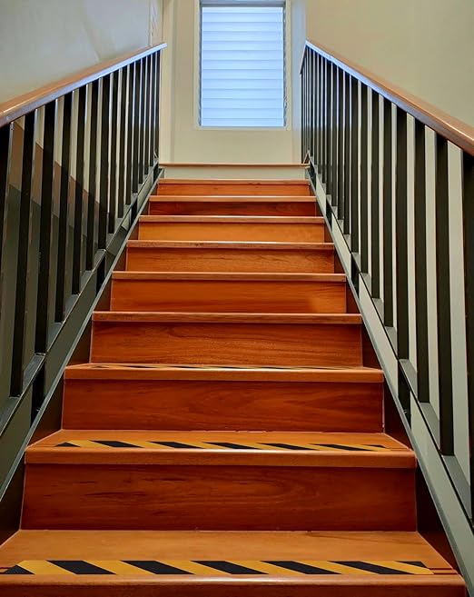 Anti Slip Tape Black/Yellow 2 inch x 66 ft, Non-Slip Strips Non Skid Safety Tape for Outdoor/Indoor Steps, Stairs, Traction Tread Staircases, Boats