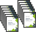 Relx 12 Pack Magnetic Sign Holder 11 x 17 Wall Mount, Self Adhesive Frames for Walls, Clear PVC Magnetic Picture Frame with Magnet Strip Border for Office, Home, Store, Restaurant Display